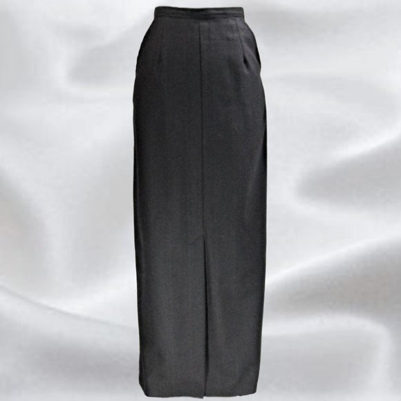 SC & CO Gray Grid Pencil Maxi Skirt in Size 8 - Picture 1 of 6